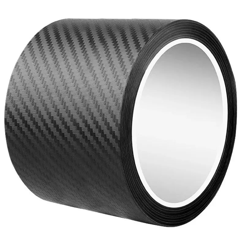 Roll of carbon fiber tape on a white background