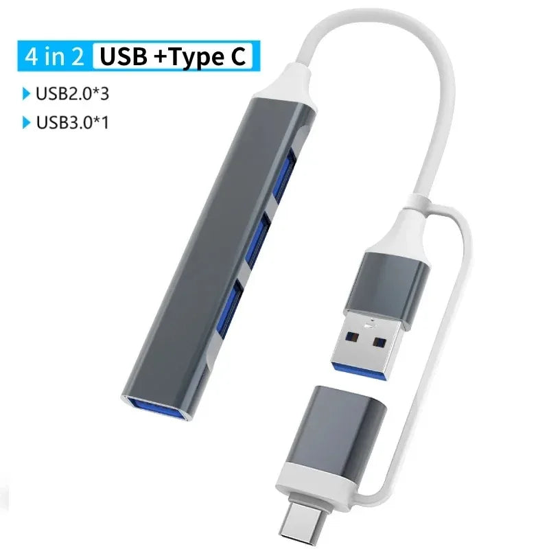 8 Port 5Gbps USB 3.0 HUB USB-C HUB Docking Station High Speed Splitter Multiport OTG Adapter Card Reader for PC / Laptops / MacBook