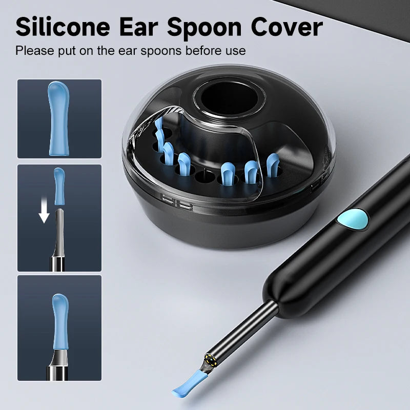 Smart Visual Ear Camera WIFI Ear Pick Waterproof Ear Cleaner Endoscope Digital Ear Wax Removal Tool Ear Spoon Case