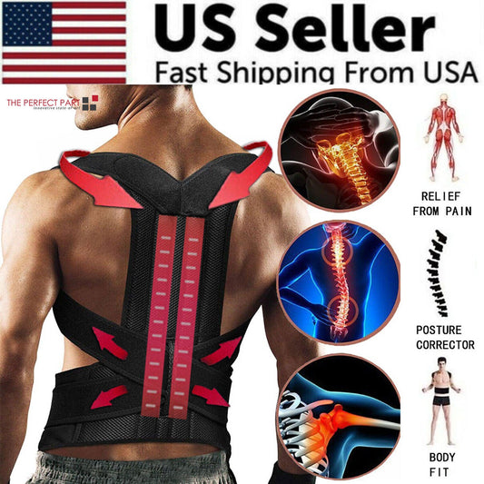 Adjustable Posture Corrector Low Back Support Shoulder Brace Belt