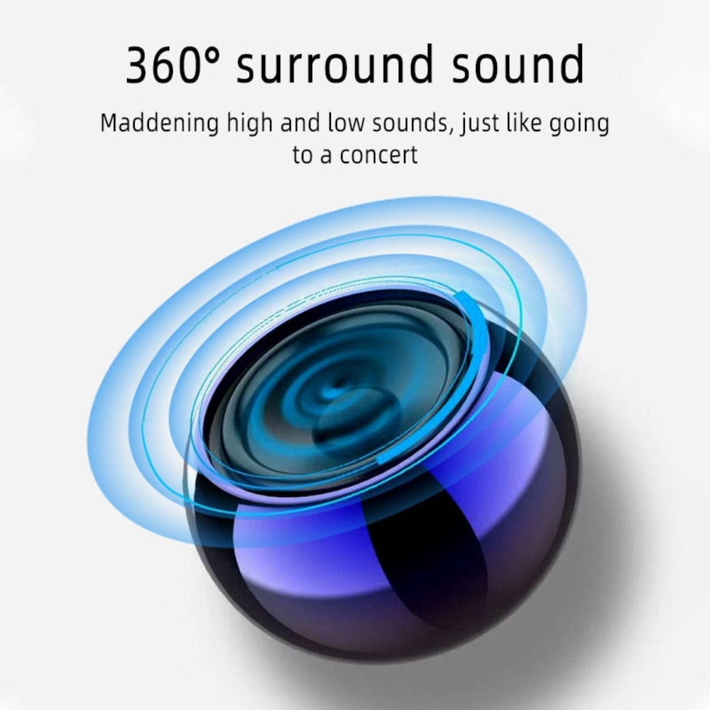 360-degree sound wave illustration with text on a white background