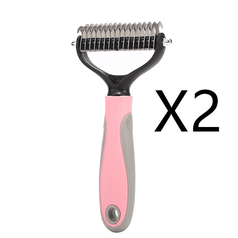 Pet Grooming Brush for Shedding Hair Removal-6