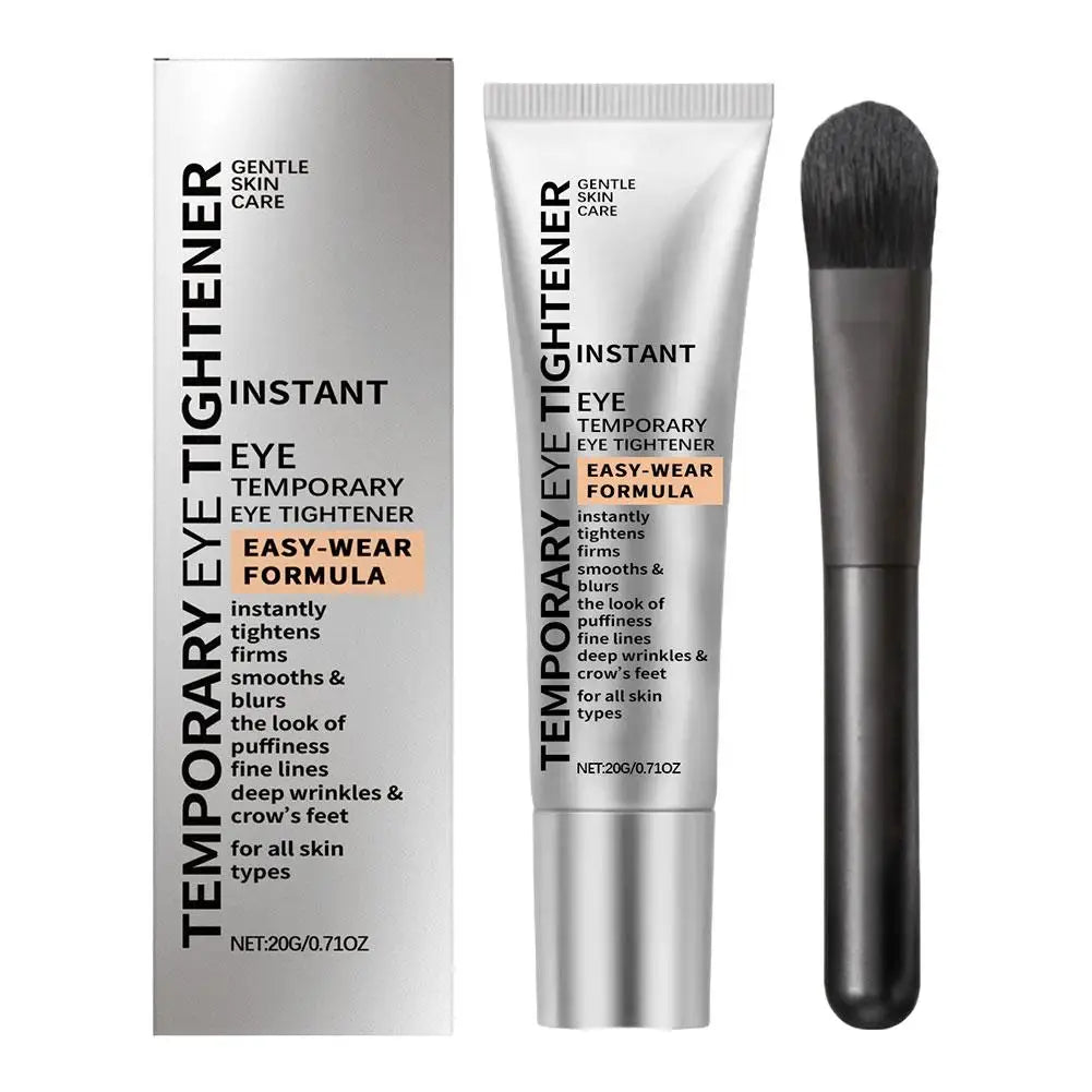 Temporary eye tightening product with brush on a white background