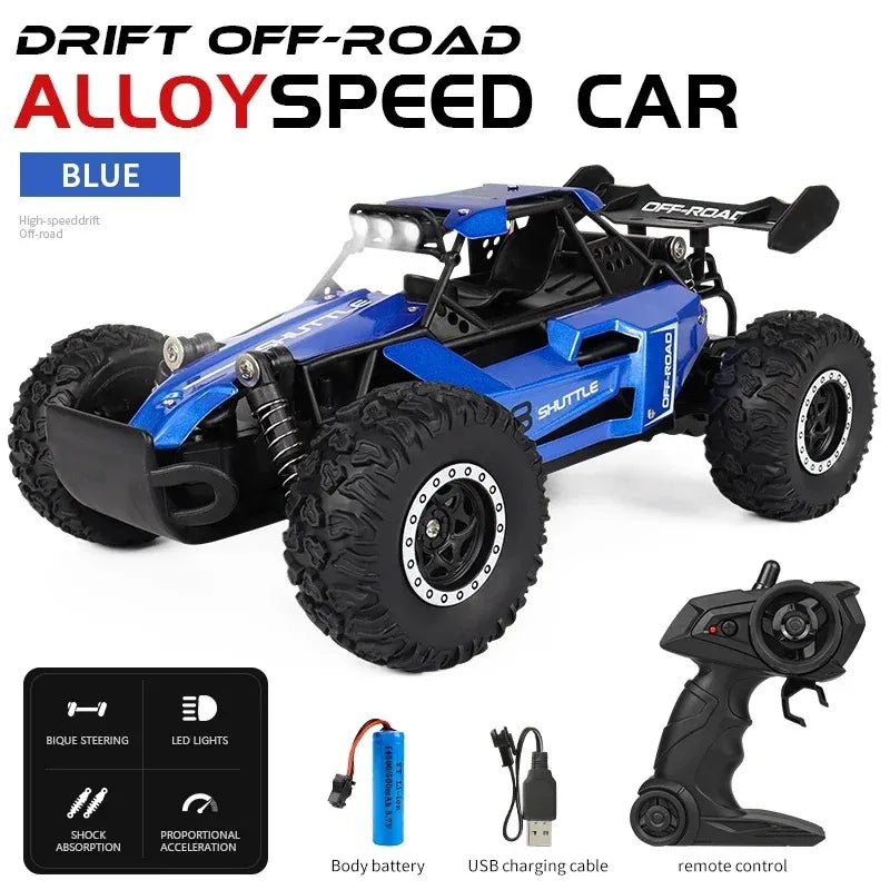 RC Car 1:16 2WD Off-Road Toy – High Speed LED