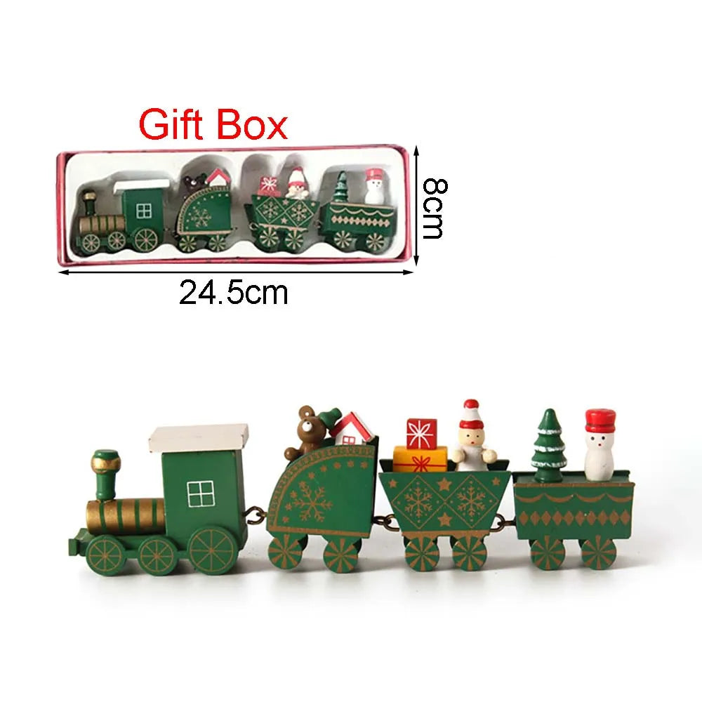 Christmas Wood Train Decoration Christmas Ornaments