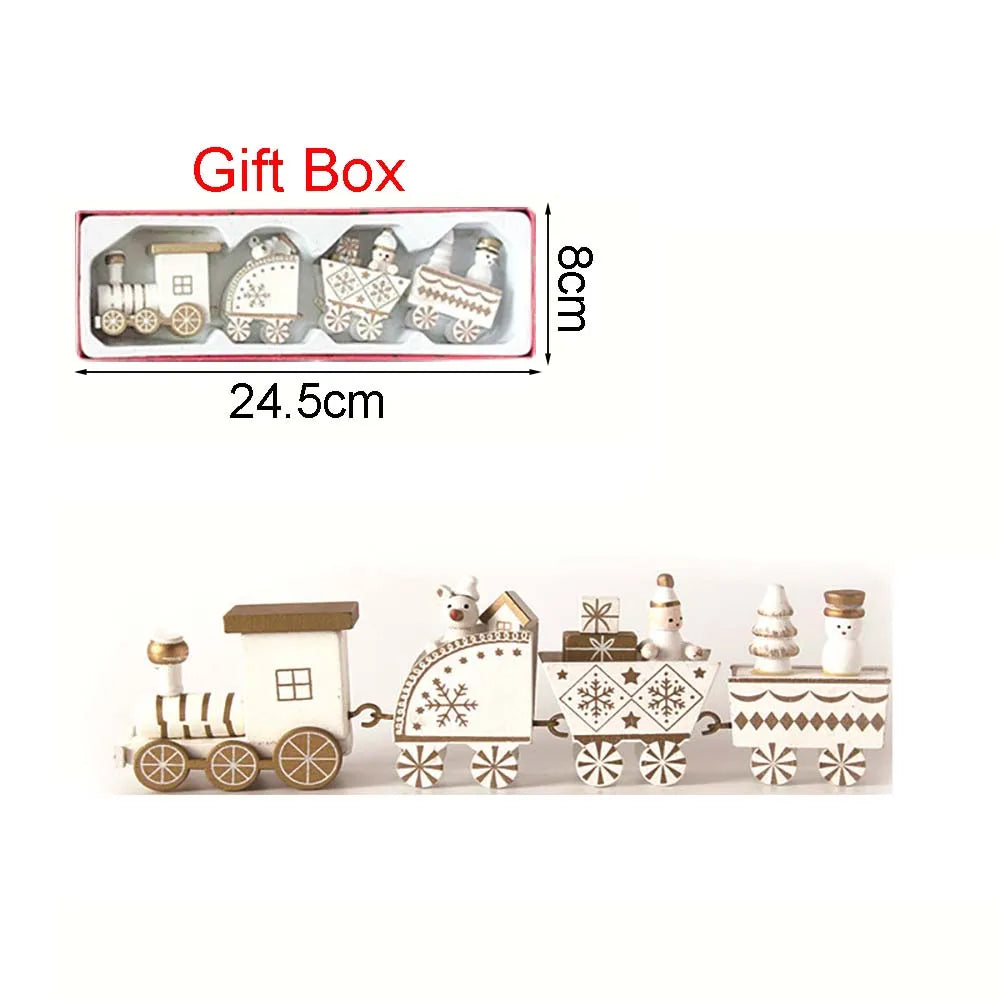 Christmas Wood Train Decoration Christmas Ornaments