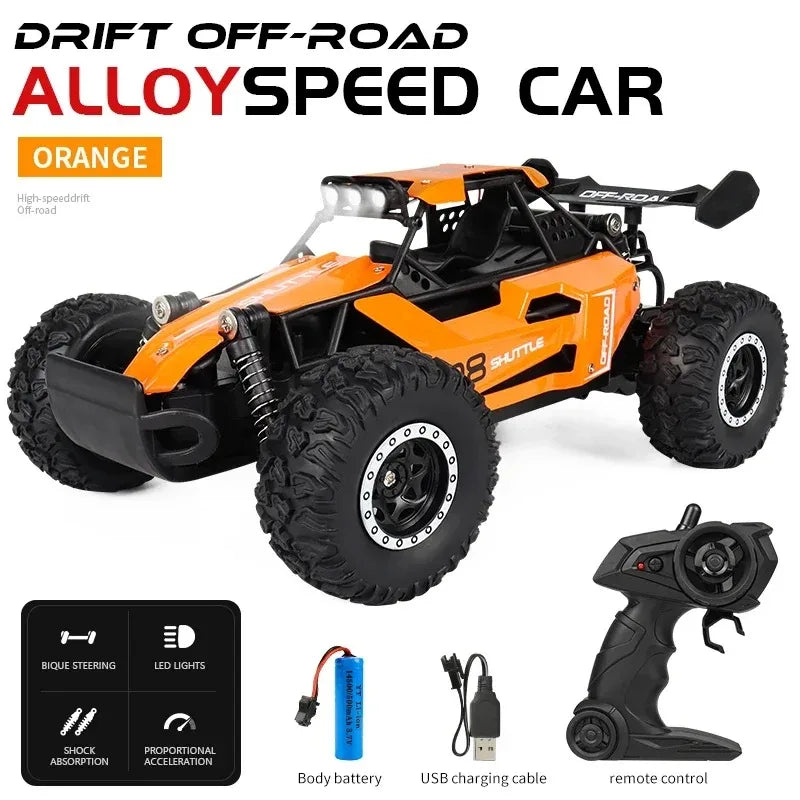 RC Car 1:16 2WD Off-Road Toy – High Speed LED