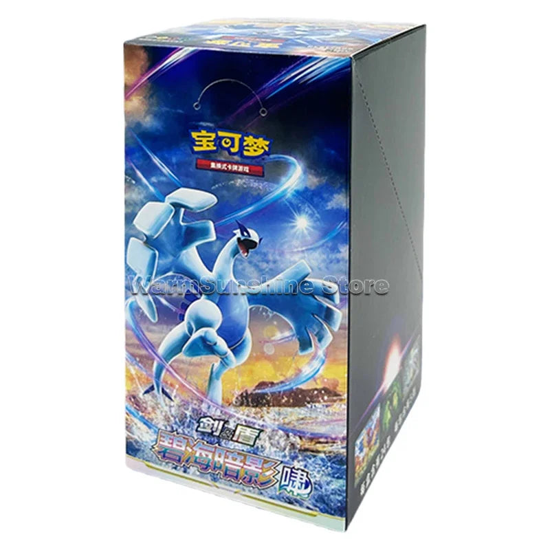 Pokémon trading card game box with character design on a white background