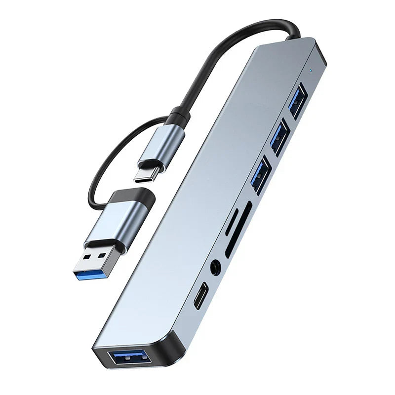 USB hub with multiple ports on a white background