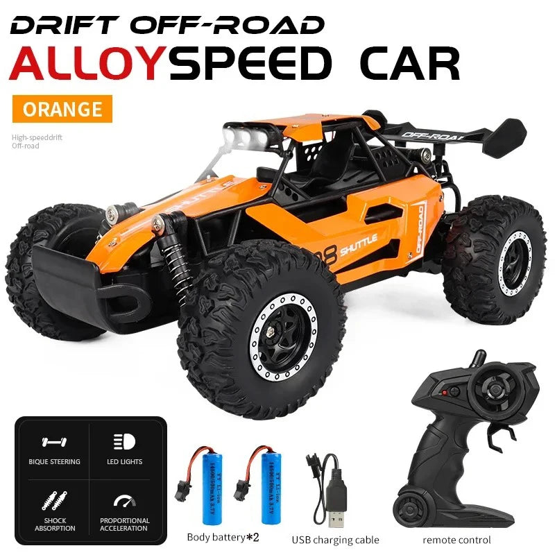 RC Car 1:16 2WD Off-Road Toy – High Speed LED