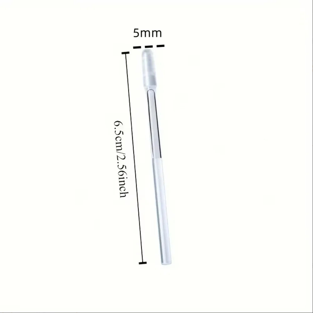 White straw with measurements on a white background