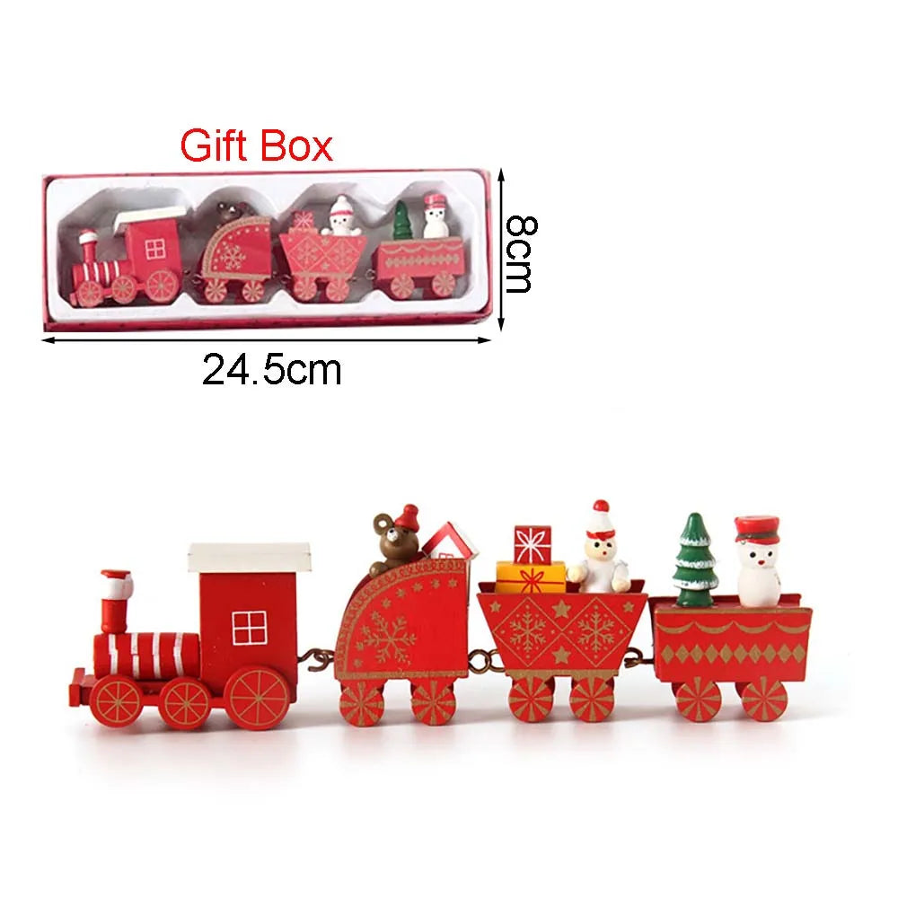 Christmas Wood Train Decoration Christmas Ornaments
