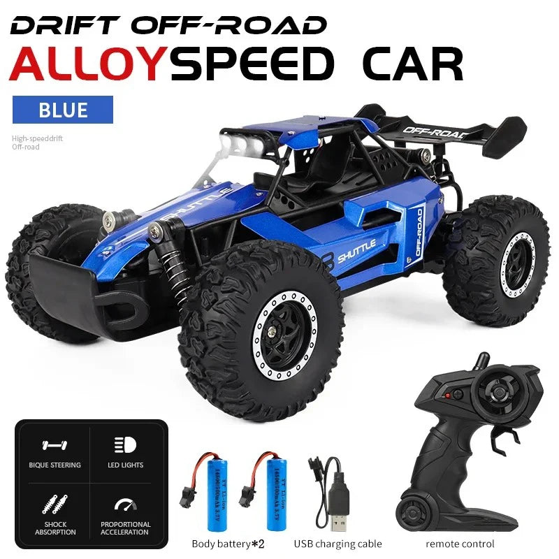 RC Car 1:16 2WD Off-Road Toy – High Speed LED