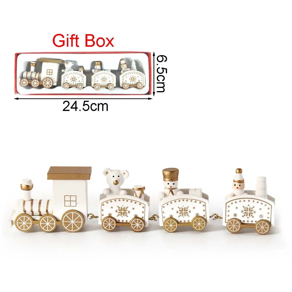 Christmas Wood Train Decoration Christmas Ornaments