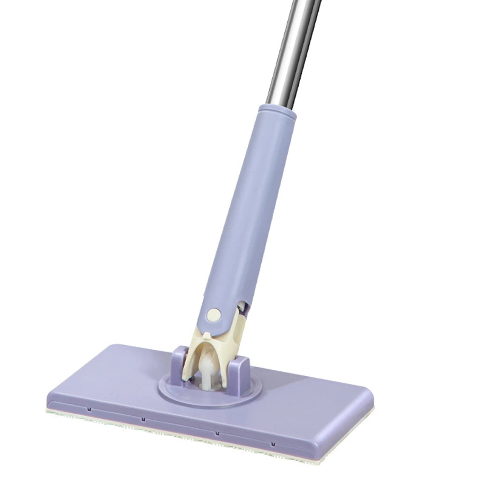 Purple floor cleaning brush with a white background