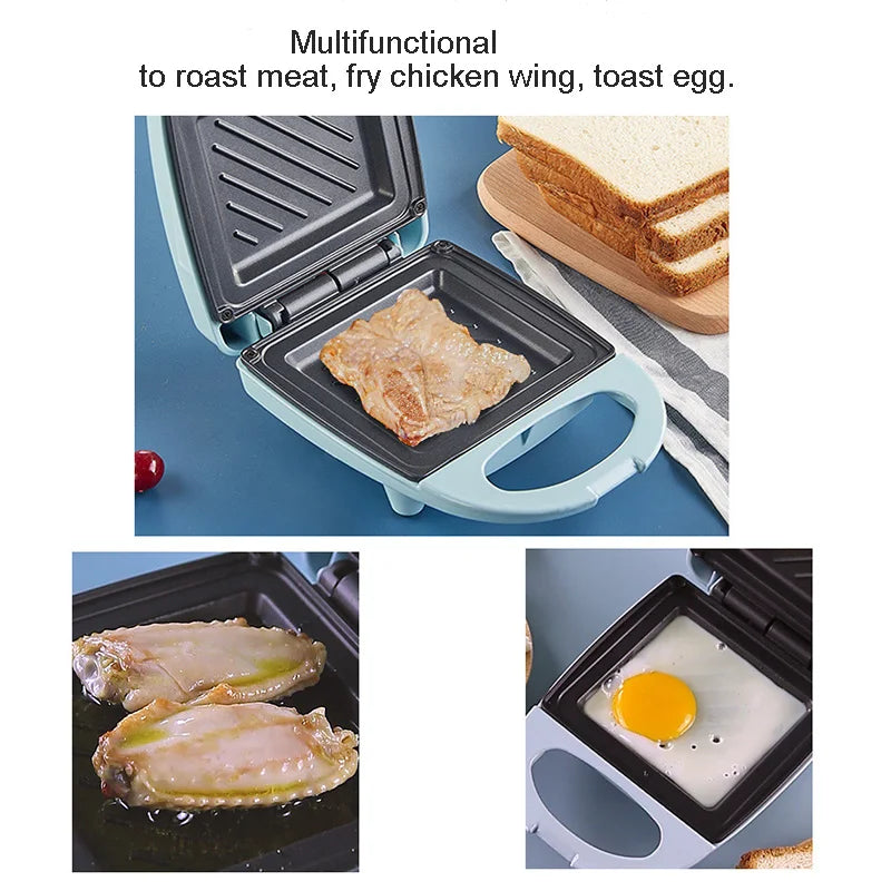Multifunctional appliance used for roasting meat, frying chicken wings, and toasting eggs.