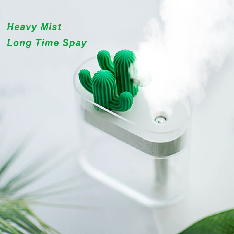 Humidifier with cactus design on a white background