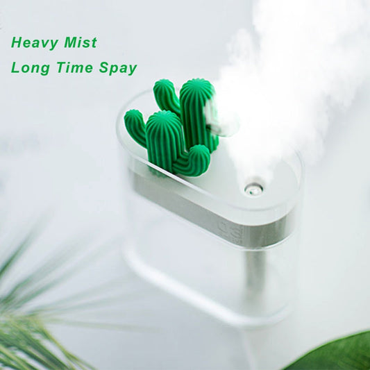 Humidifier with cactus design on a white background